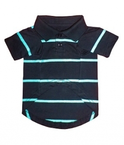 Dog polo cotton strip shirt