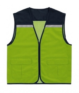 Safety working vest black green
