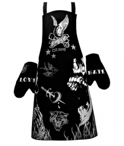 All over printed cotton apron